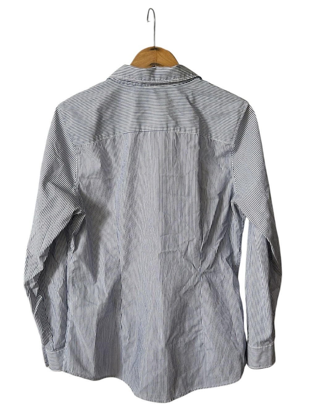 Banana Republic | Women’s Navy/White Striped Tailored Fit Button-Up Shirt Sz 14 - Picture 4 of 16